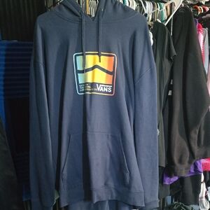 Vans Dark Blue Hoodie with Colorful Logo